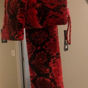Ivy park faux fur scarf and matching purse